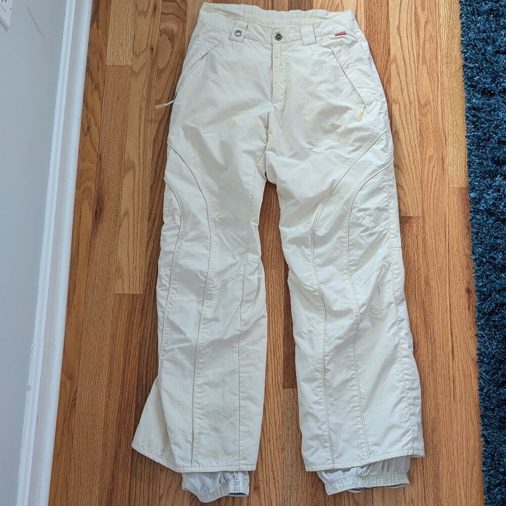 White snow pants